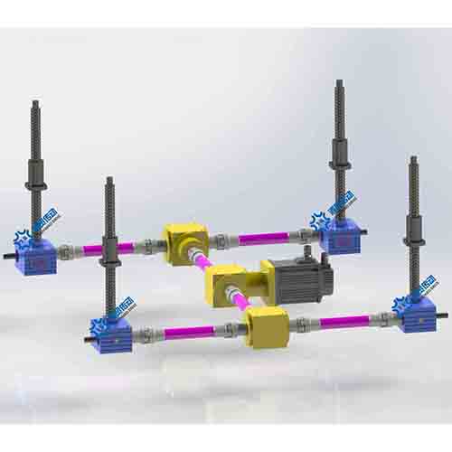 4臺聯(lián)動H型滾珠螺母升降
